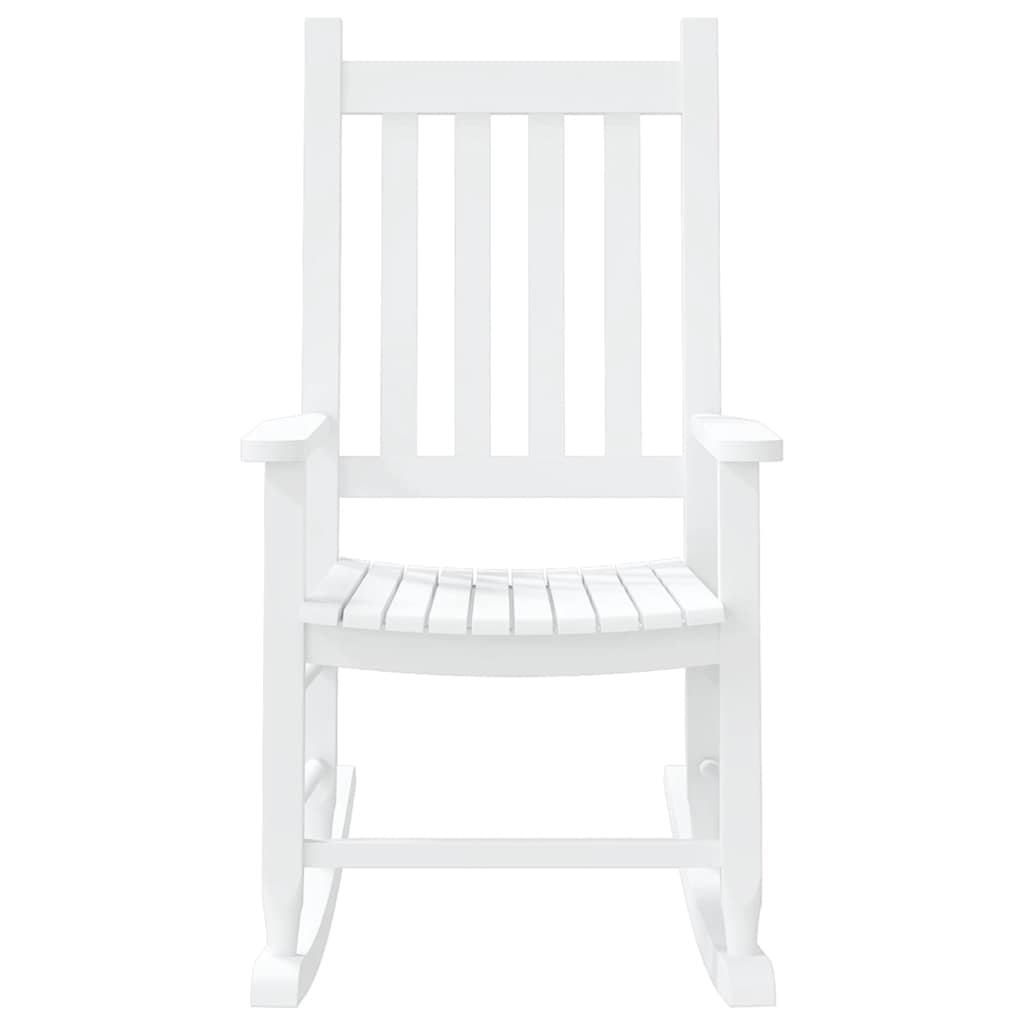 Cadeira de baloiço infantil madeira de álamo maciça branco