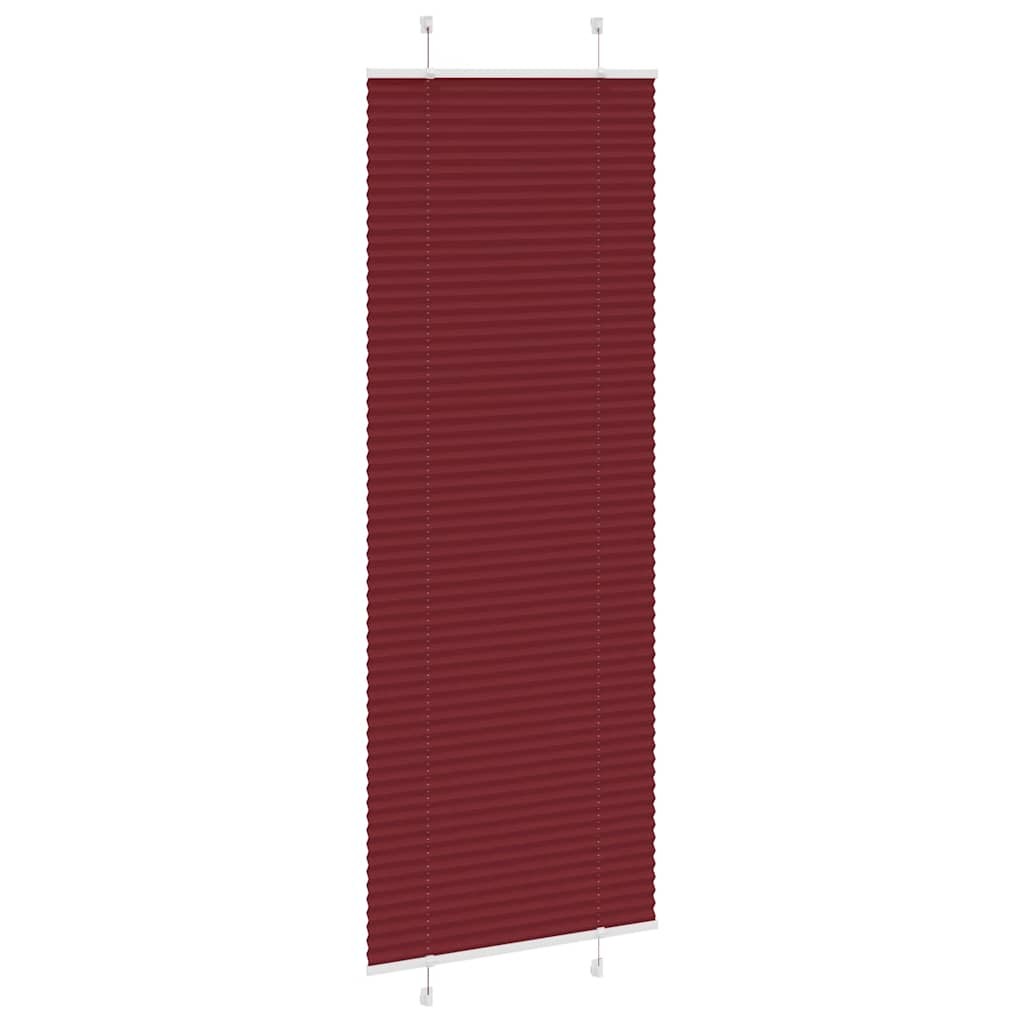 Plissado cego bordéus vermelho 80x200 cm largura tecido