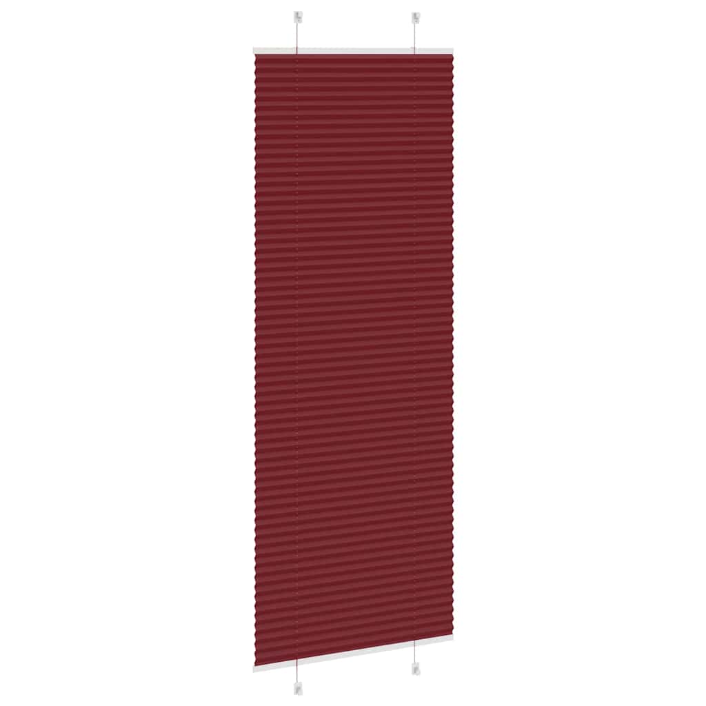 Plissado cego bordéus vermelho 80x200 cm largura tecido