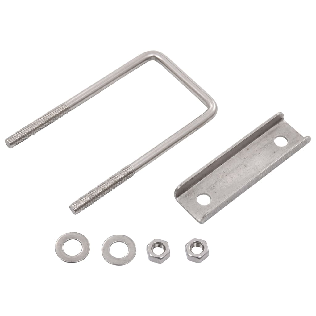 Conetor em u para postes de cercas 60x40 mm 25 conjuntos