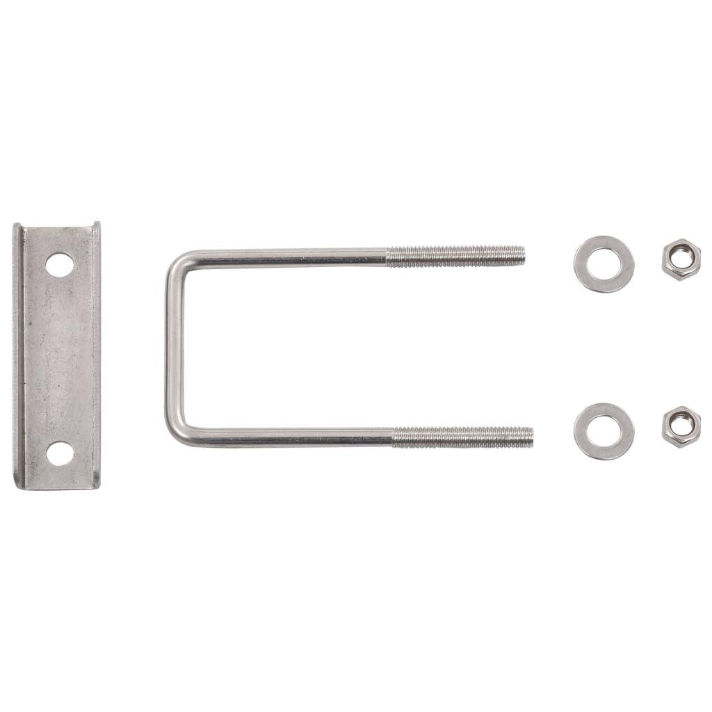 Conetor em u para postes de cercas 60x40 mm 25 conjuntos