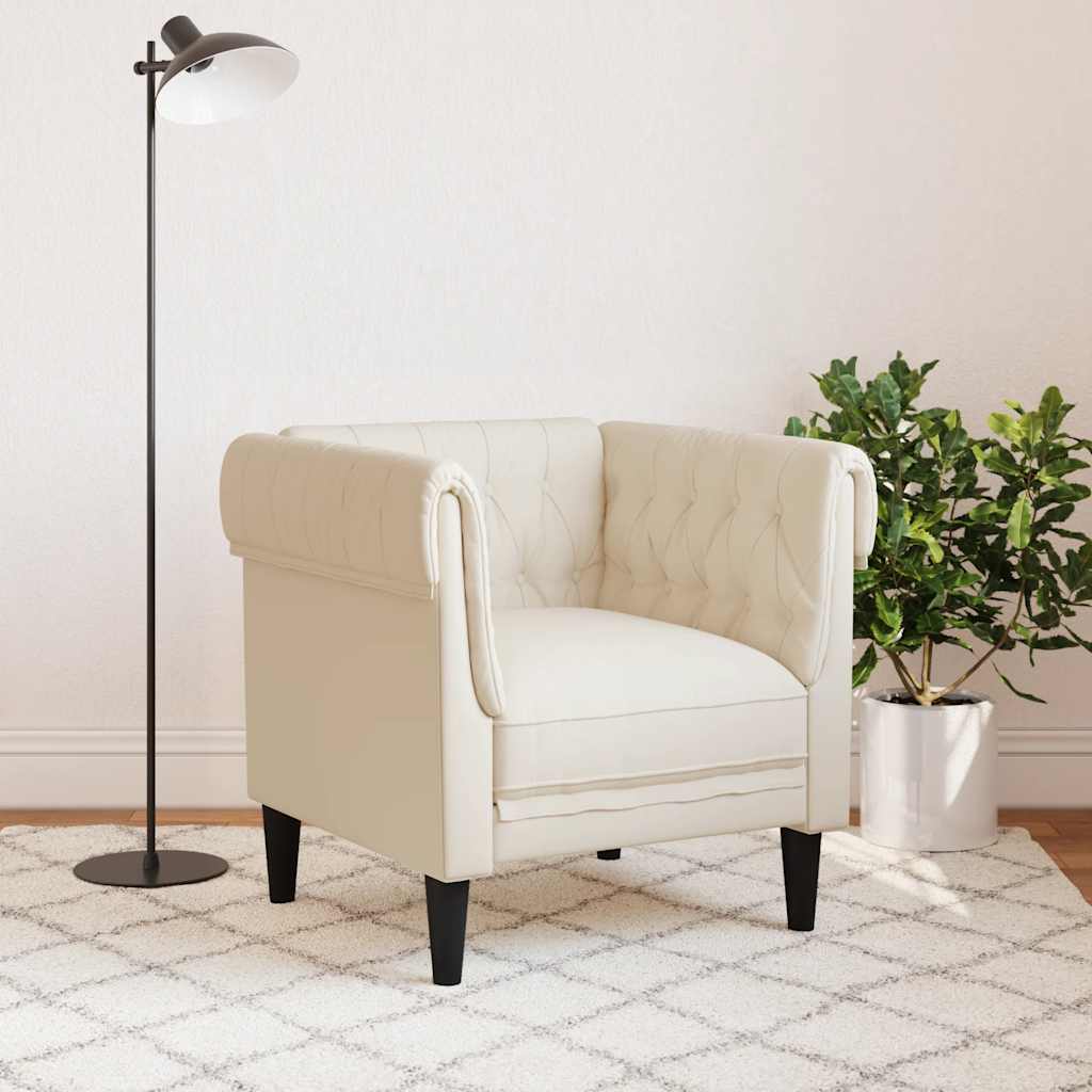 Poltrona chesterfield linho
