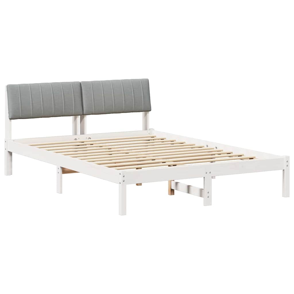 Estrutura da cama branco e cinza claro 135 x 190 cm