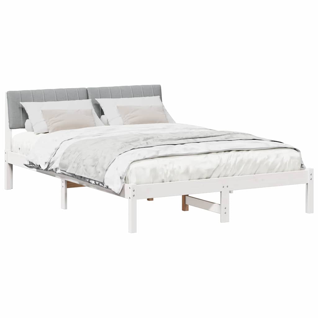 Estrutura da cama branco e cinza claro 135 x 190 cm