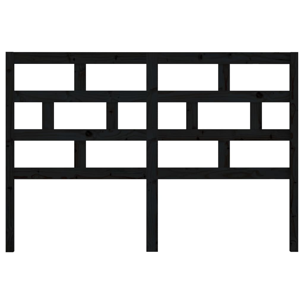 Cabeceira de cama 166x4x100 cm pinho maciço preto