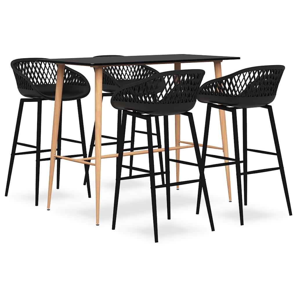 5 Pcs conjunto de bar preto