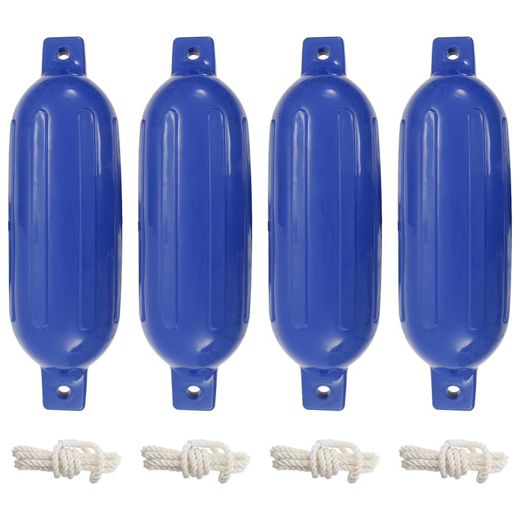 Para-choques para barco 4 pcs 58,5x16,5 cm PVC azul