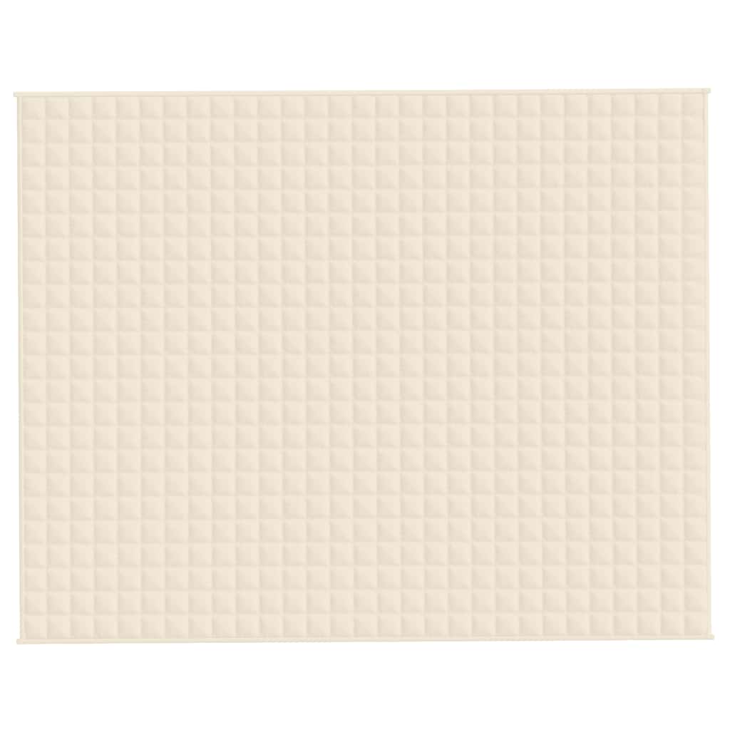 Manta pesada 11 kg 235x290 cm tecido creme-claro