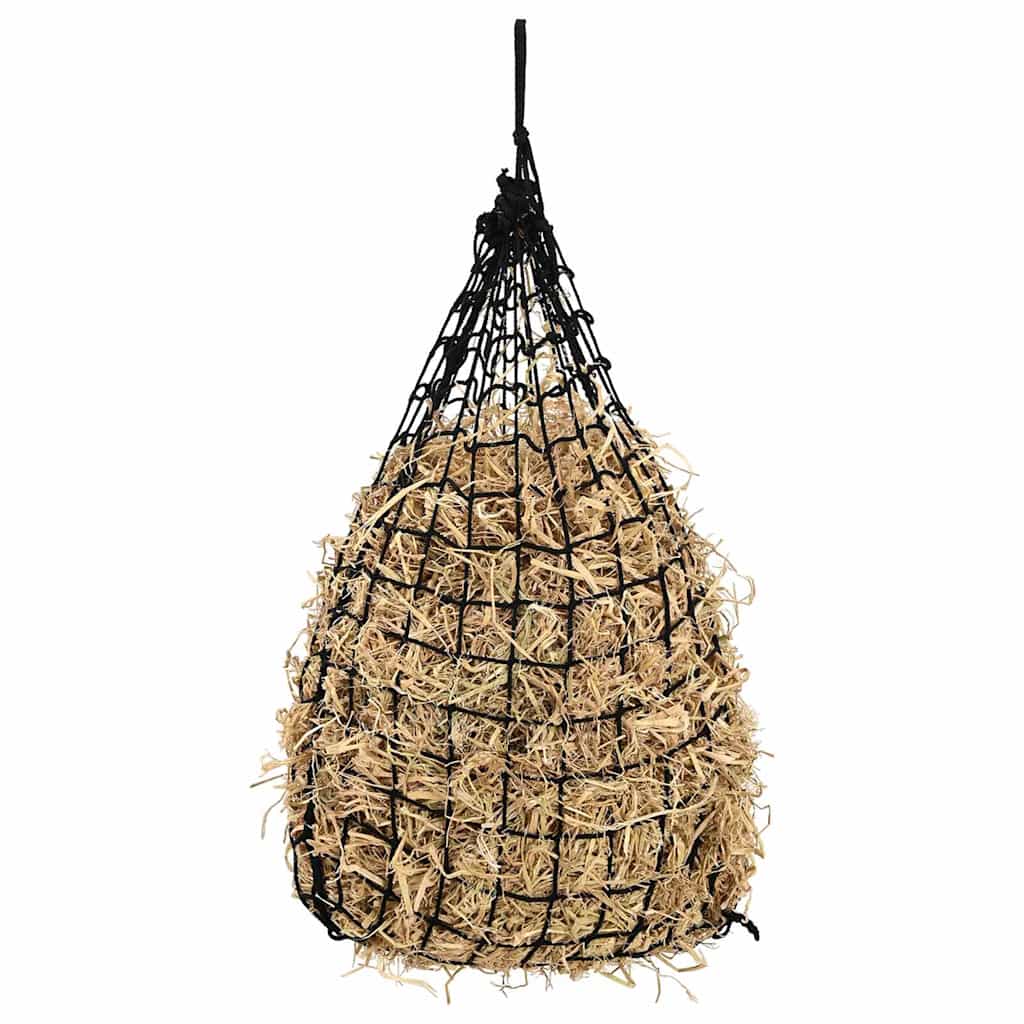 Redes para feno redondas PP 2 pcs 75x75 cm preto