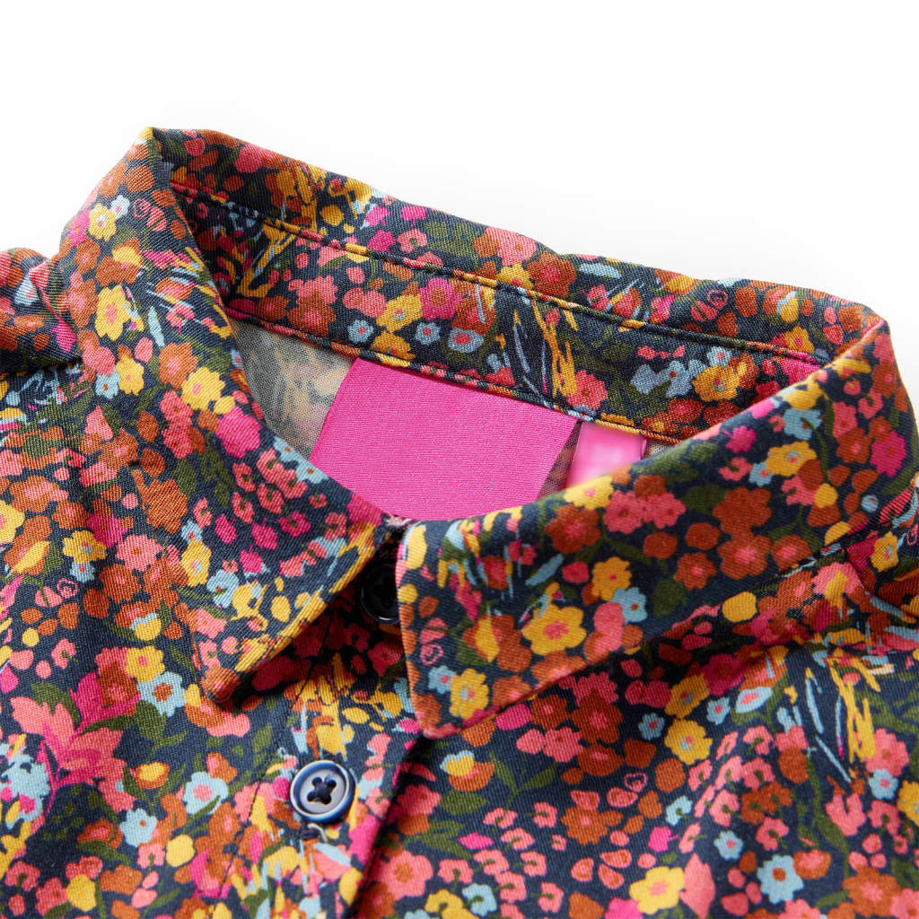 Vestido de manga comprida para criança multicor 140