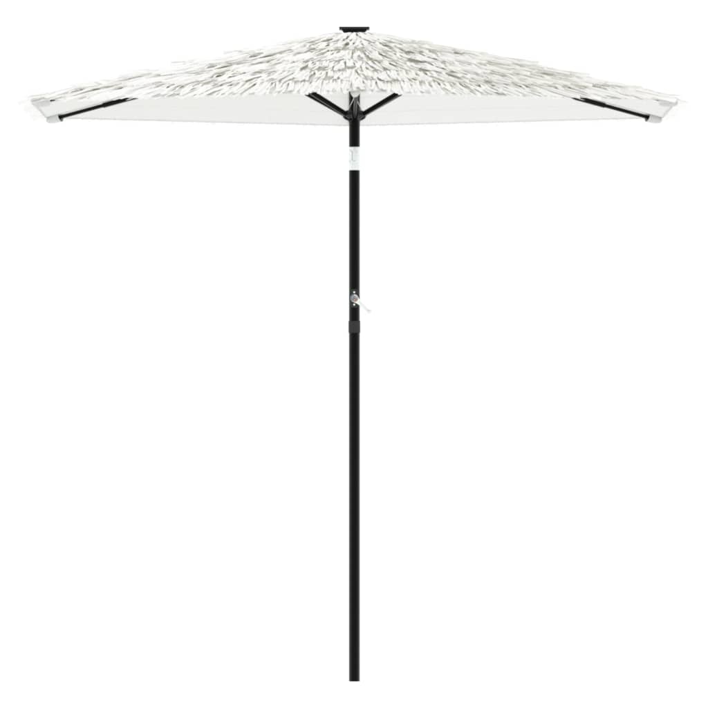 Guarda-sol de jardim com poste de aço 268x268x226 cm branco