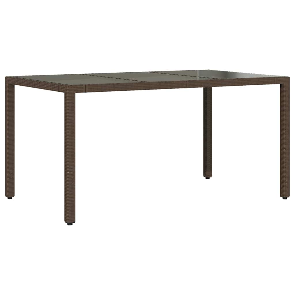 7 Pcs conjunto bistrô de jardim c/ almofadões vime PE castanho