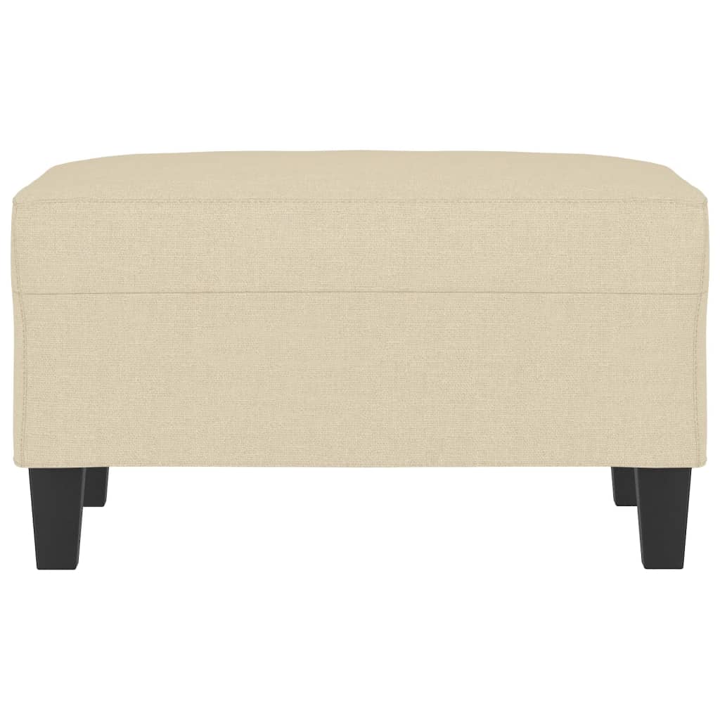 Apoio de pés 70x55x41 cm tecido cor creme