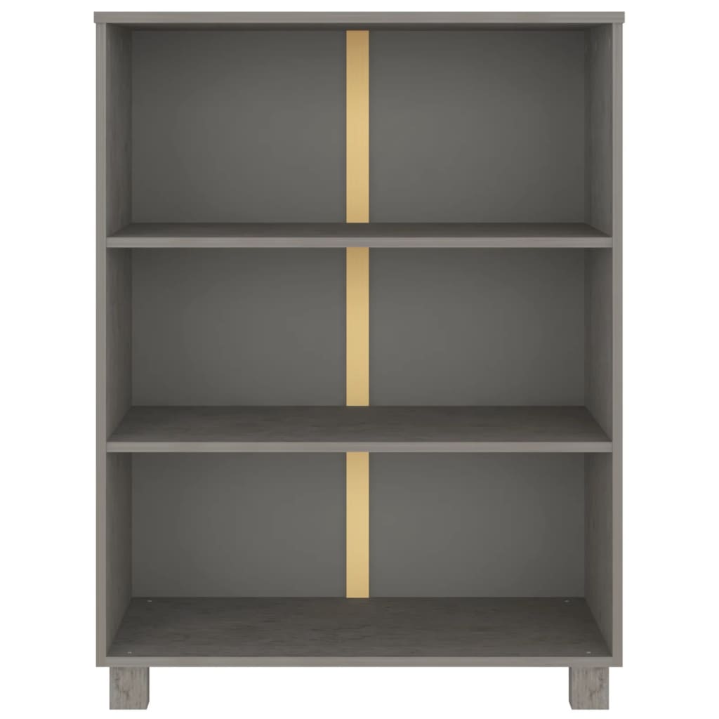 Estante hamar 85x35x112 cm pinho maciço cinza-claro