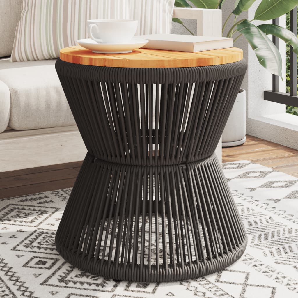 Mesa de centro com base de arame ø 45x44 cm acácia maciça