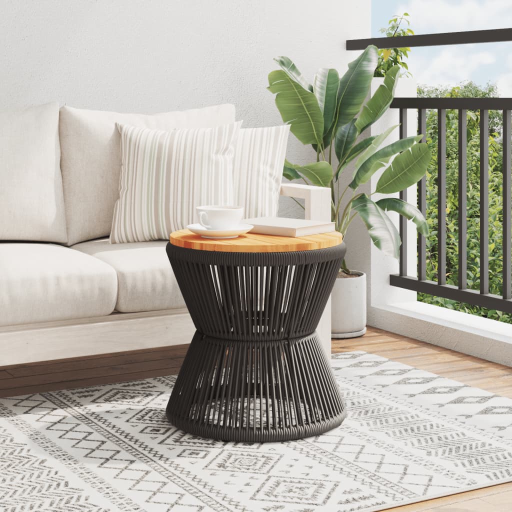 Mesa de centro com base de arame ø 45x44 cm acácia maciça