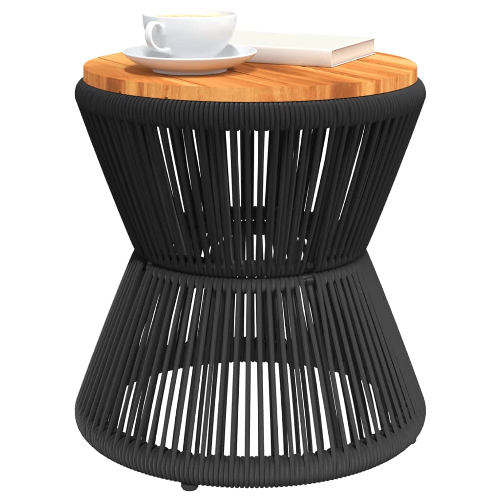 Mesa de centro com base de arame ø 45x44 cm acácia maciça