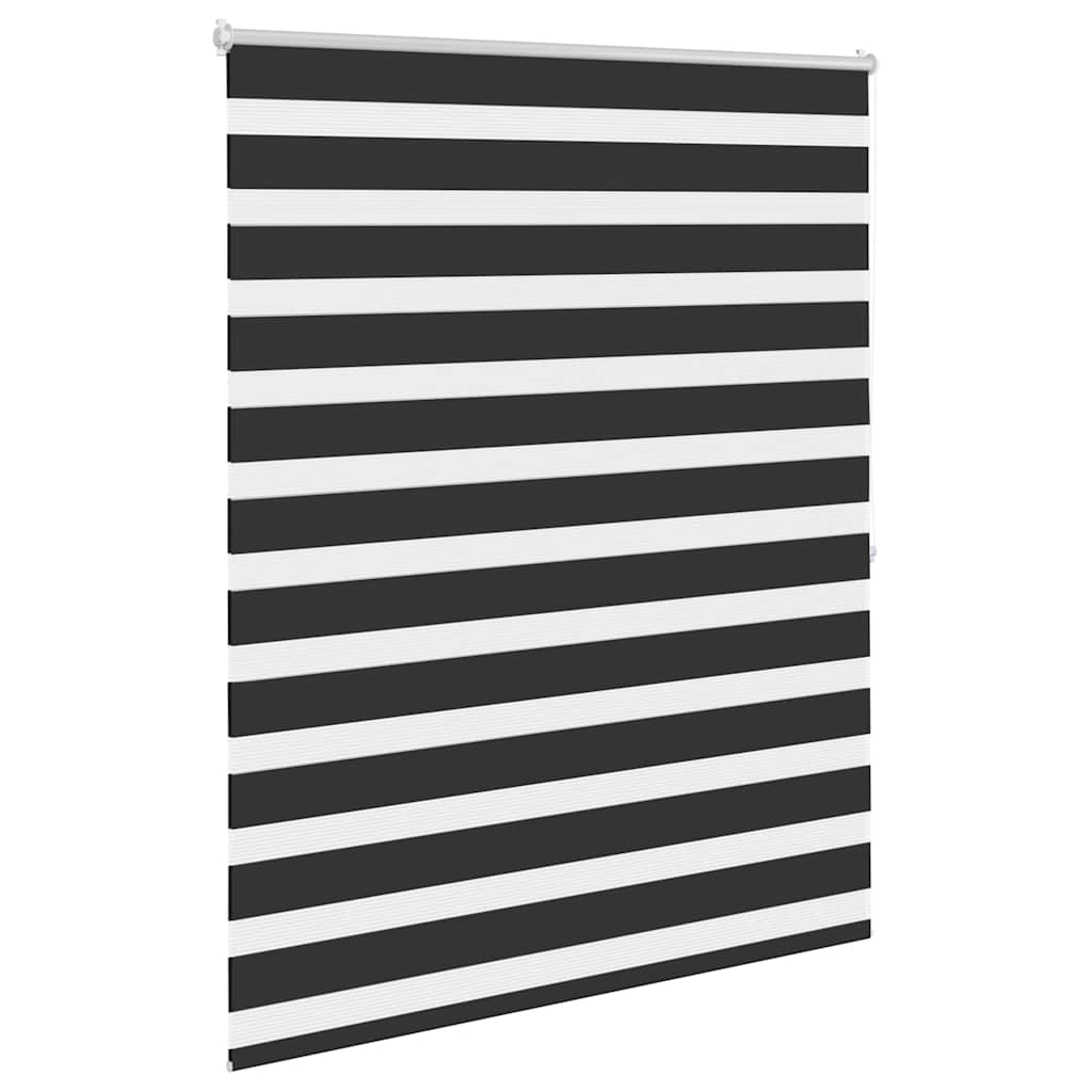 Cortina zebra, 140,9 x 175 cm, largura do tecido 136,7 cm, preta.
