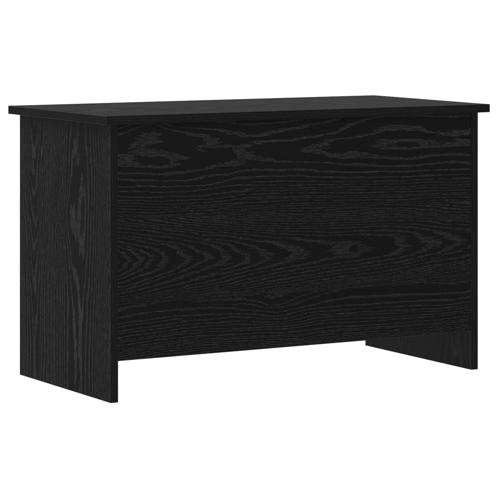 Baú de armazenamento carvalho preto 80 x 40 x 50 cm