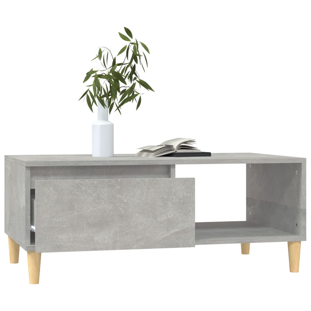 Mesa de centro 90x50x36,5 cm derivados madeira cinzento cimento