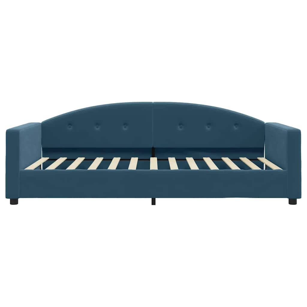 Sofá-cama 100x200 cm veludo azul