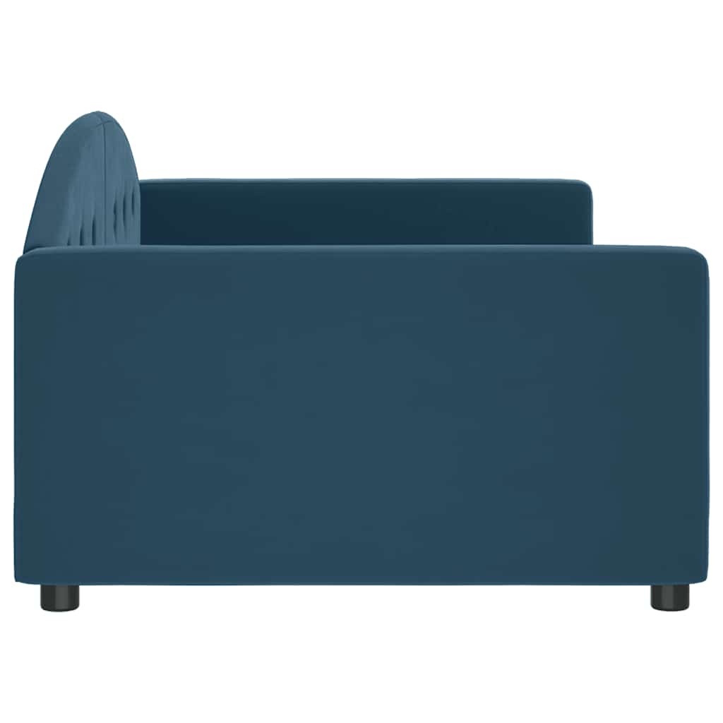 Sofá-cama 100x200 cm veludo azul
