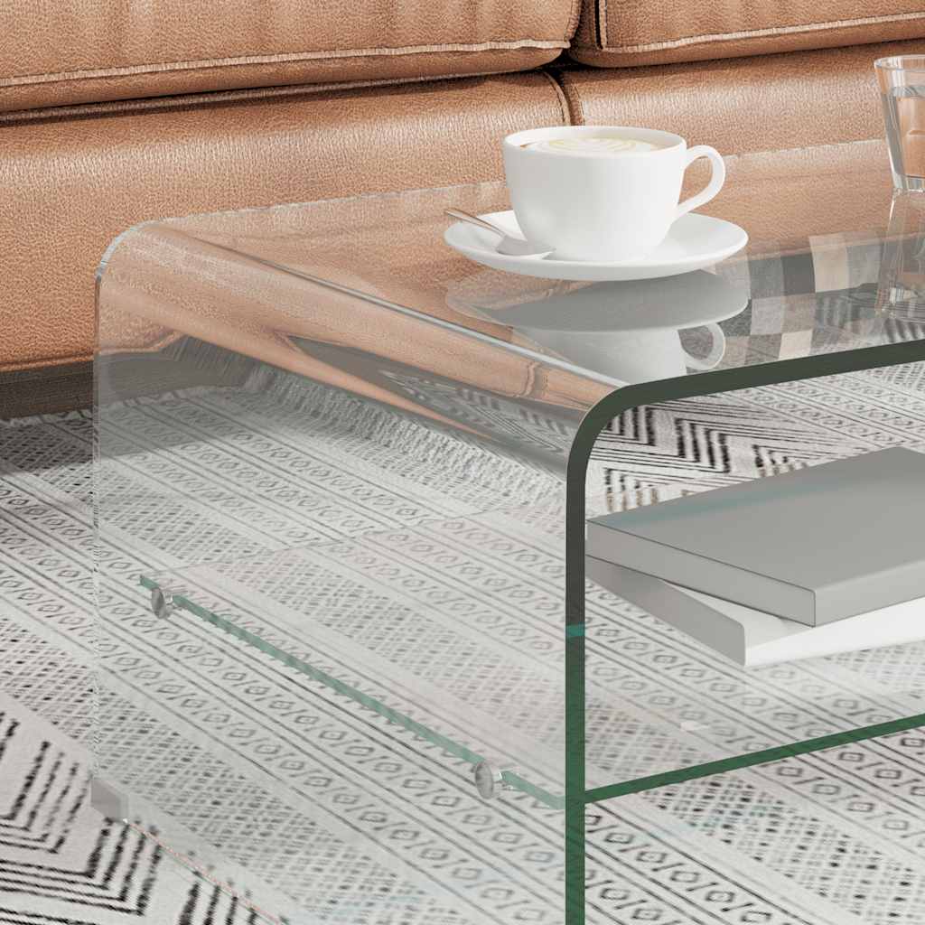 Mesa de centro 50x45x33 cm vidro temperado transparente
