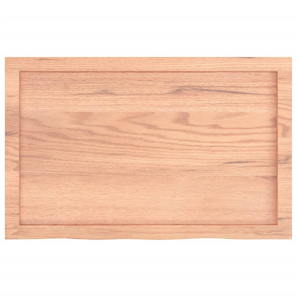 Bancada p/ wc 80x50x(2-4) cm madeira maciça tratada castanho