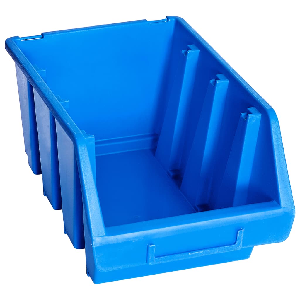 Caixas de arrumação empilháveis 20 pcs plástico azul