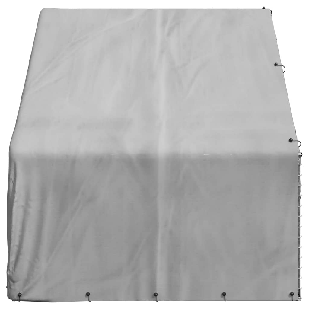 Canil para cães ao ar livre com cobertura 3x2x1,9 m aço galvanizado