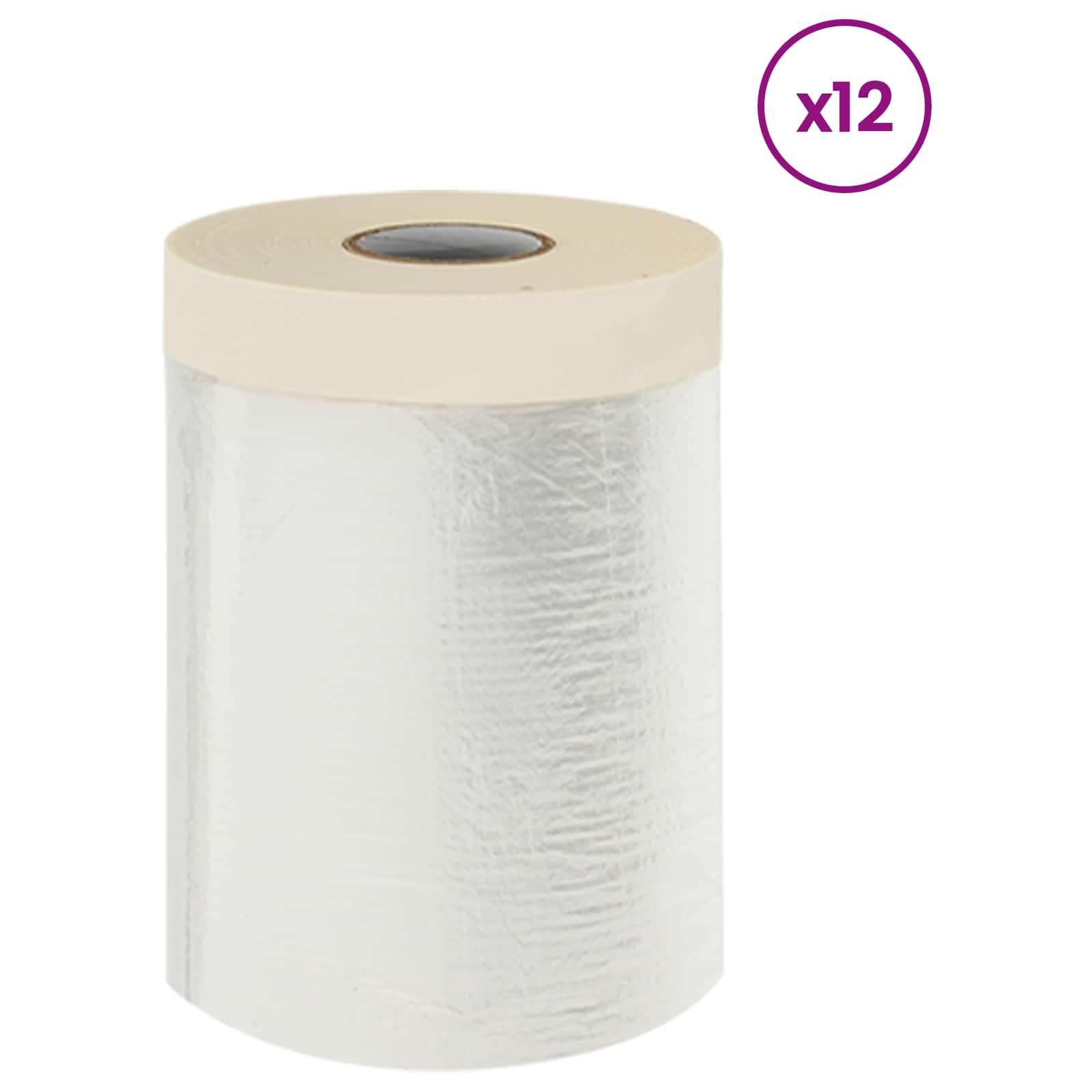 Lona de poeira com fita adesiva 12 unid. transparente HDPE