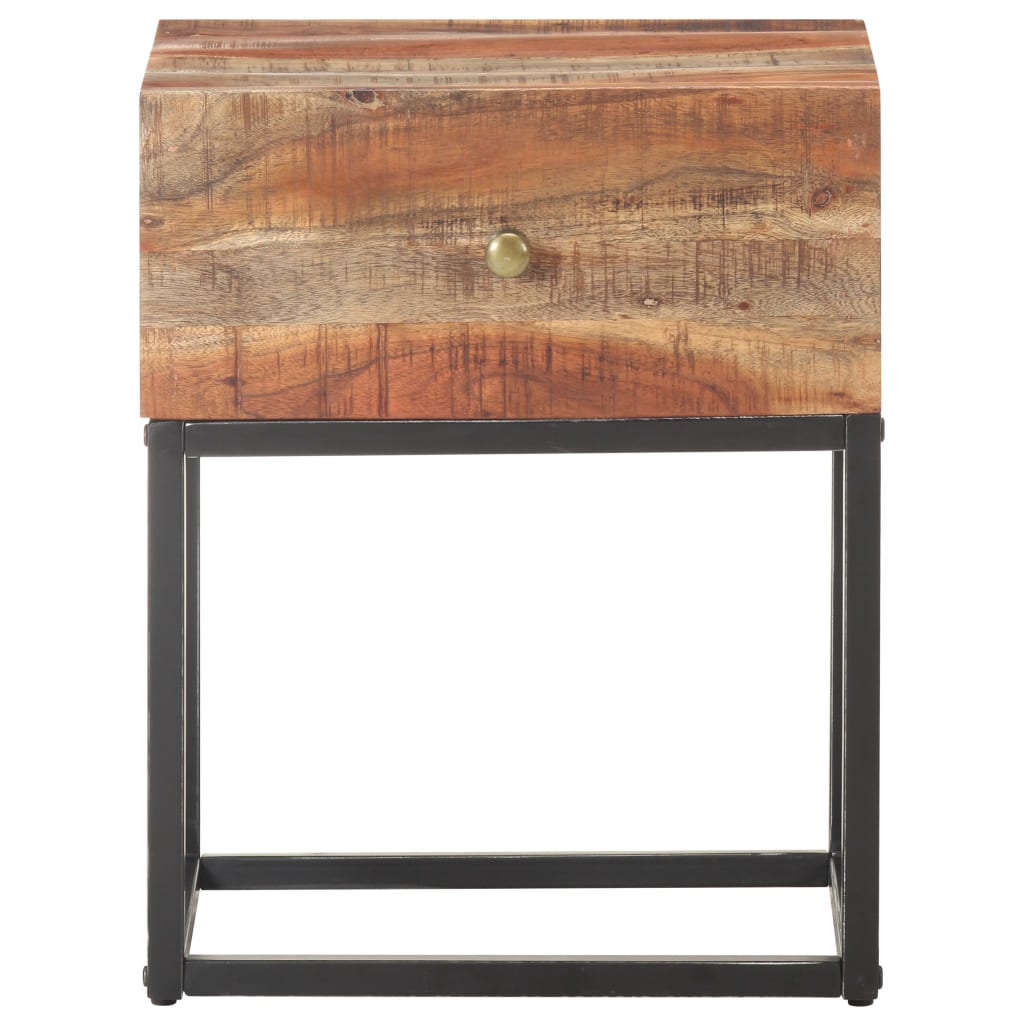 Mesa de cabeceira 40x30x50 cm madeira de acácia áspera