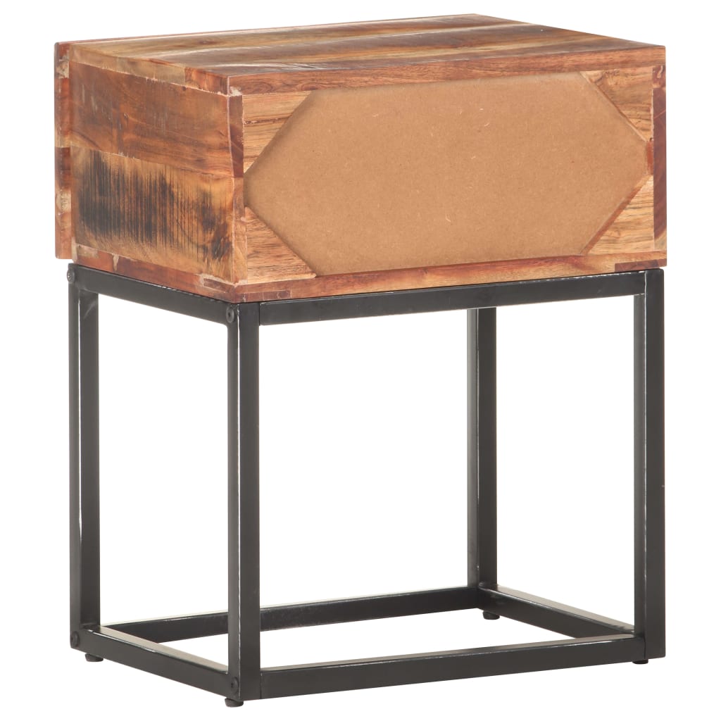 Mesa de cabeceira 40x30x50 cm madeira de acácia áspera