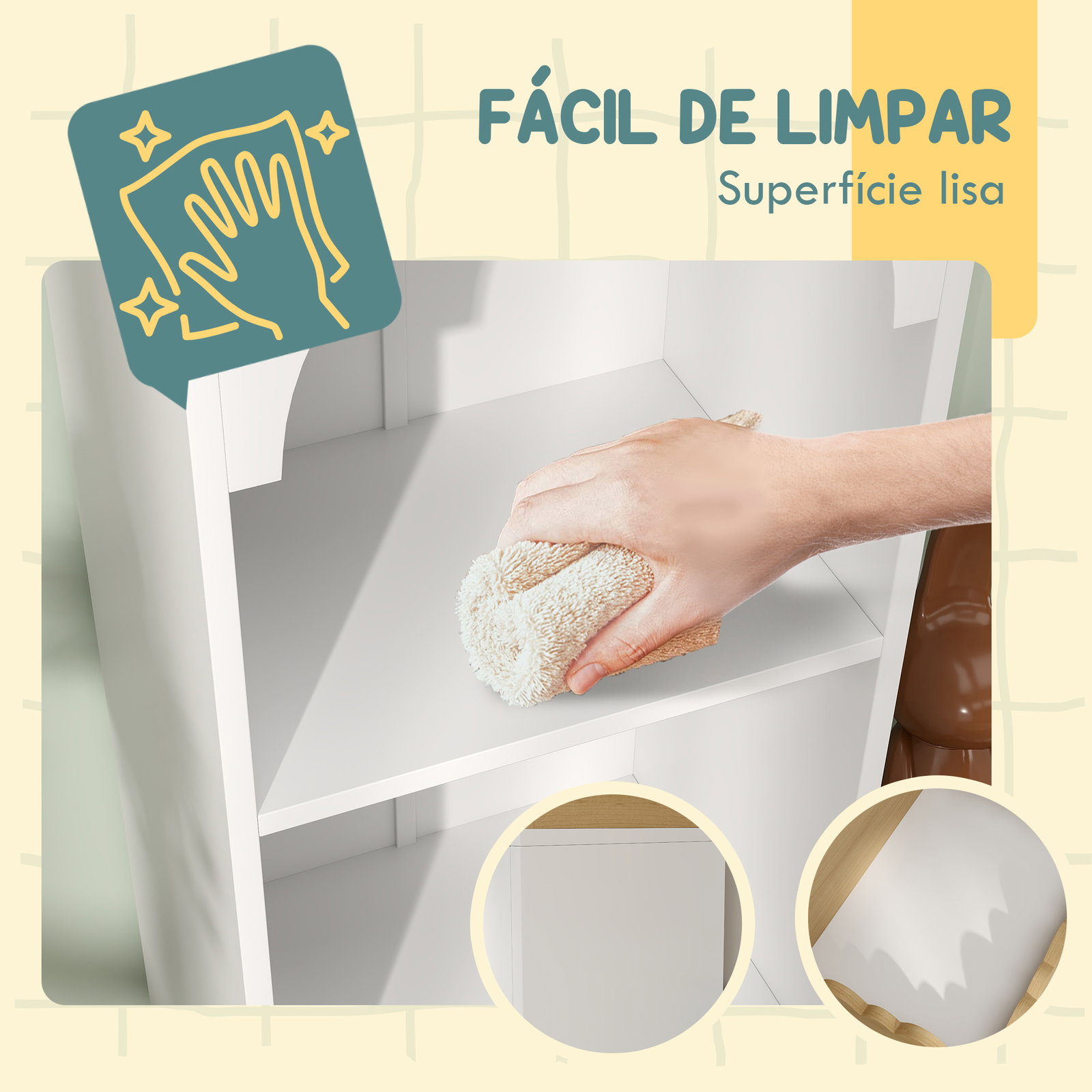 Estante para livros infantil de 3 niveis estante de livros para escola infantil dormitório 40x30x139,5 cm branco e madeira