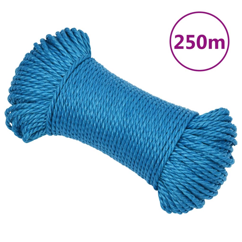 Corda de trabalho 8 mm 250 m polipropileno azul