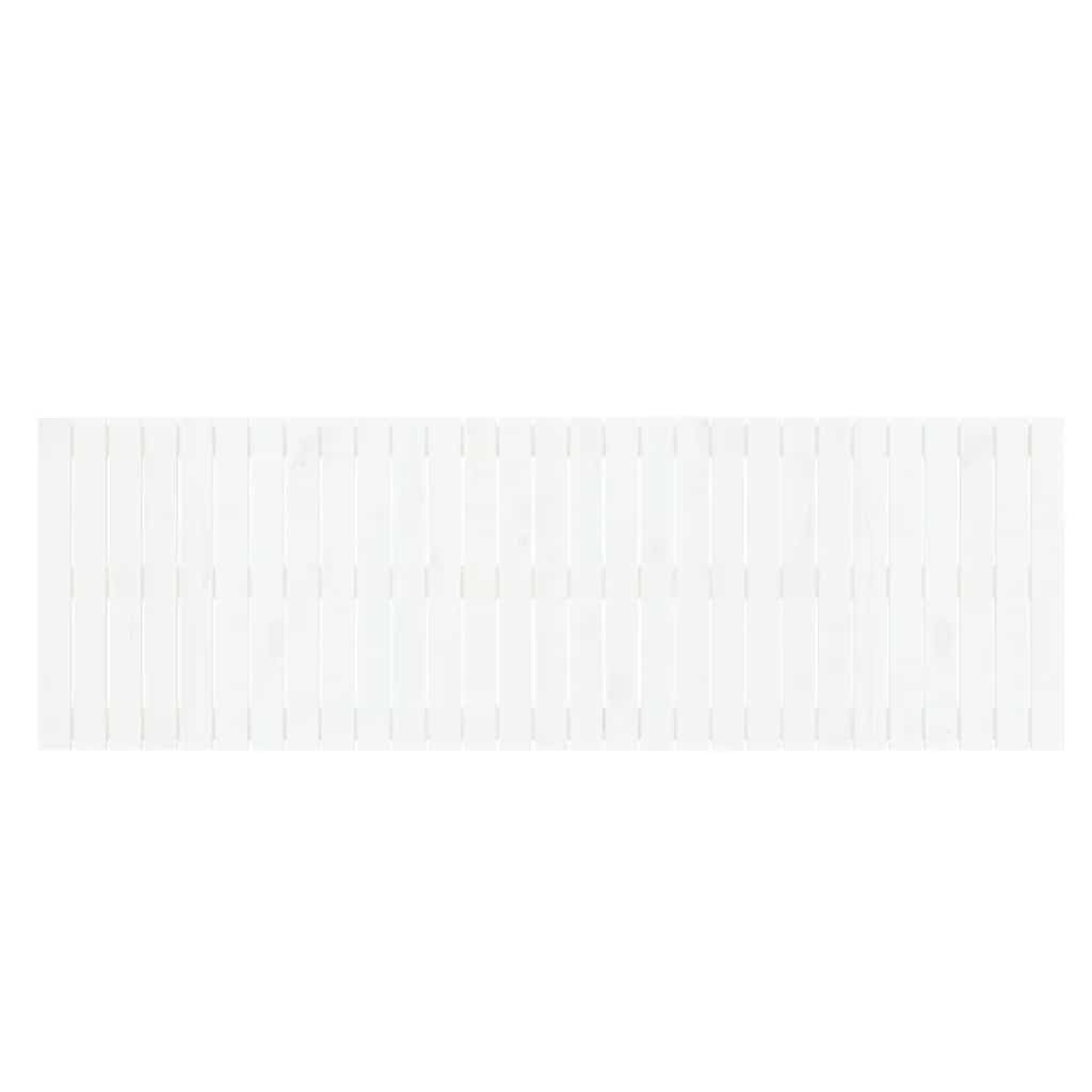 Cabeceira de parede 185x3x60 cm madeira de pinho maciça branco