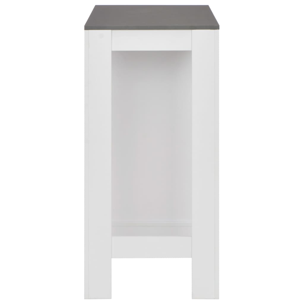 Mesa de bar com prateleira branco 110x50x103 cm