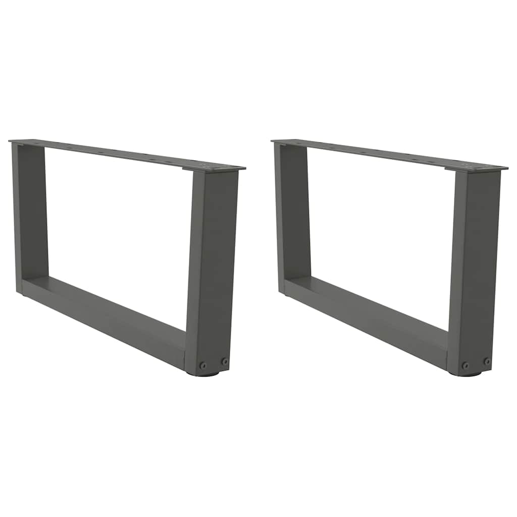 Pés para mesa de centro em v, 2 peças, antracite, 70x(30-31,3) cm, aço