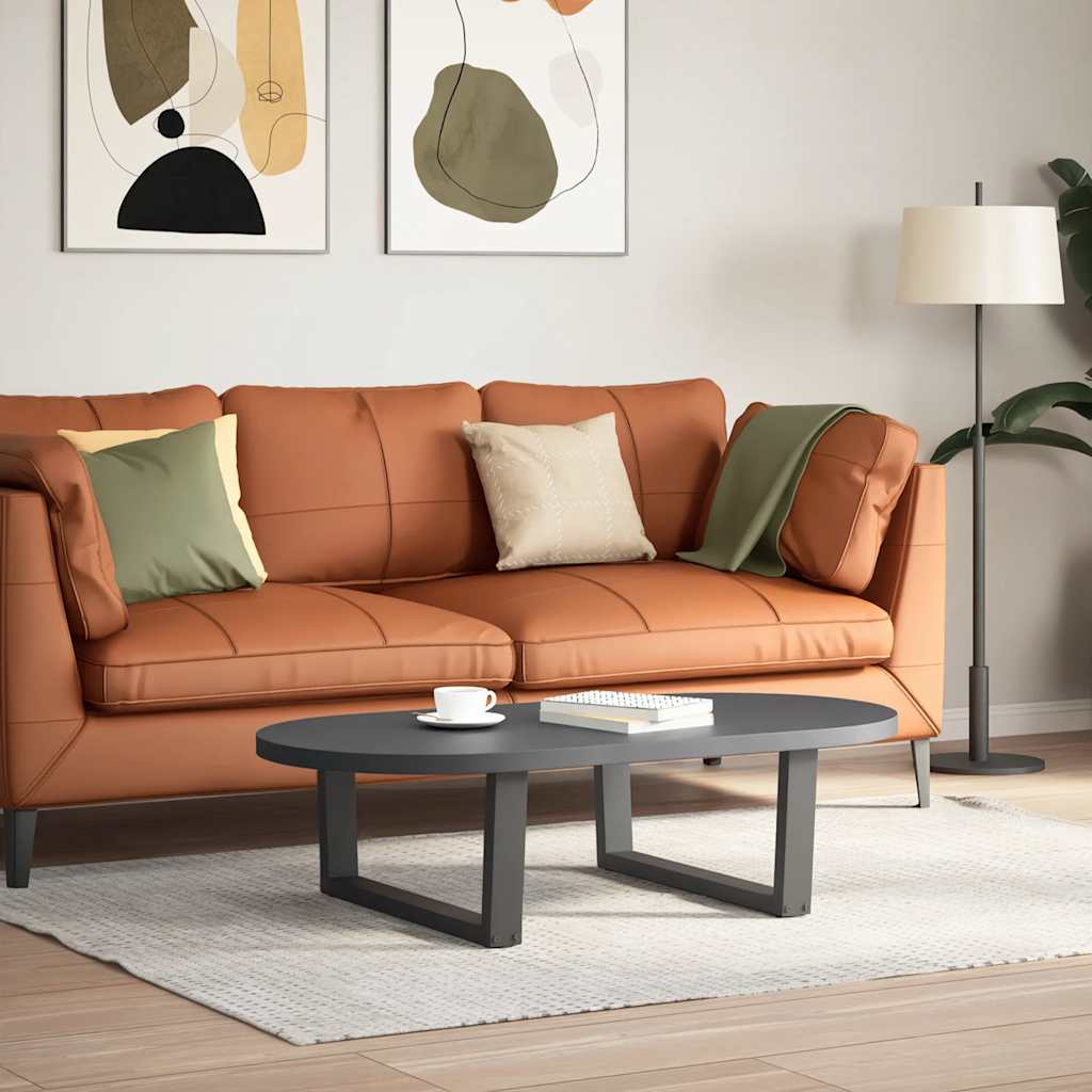 Pés para mesa de centro em v, 2 peças, antracite, 70x(30-31,3) cm, aço