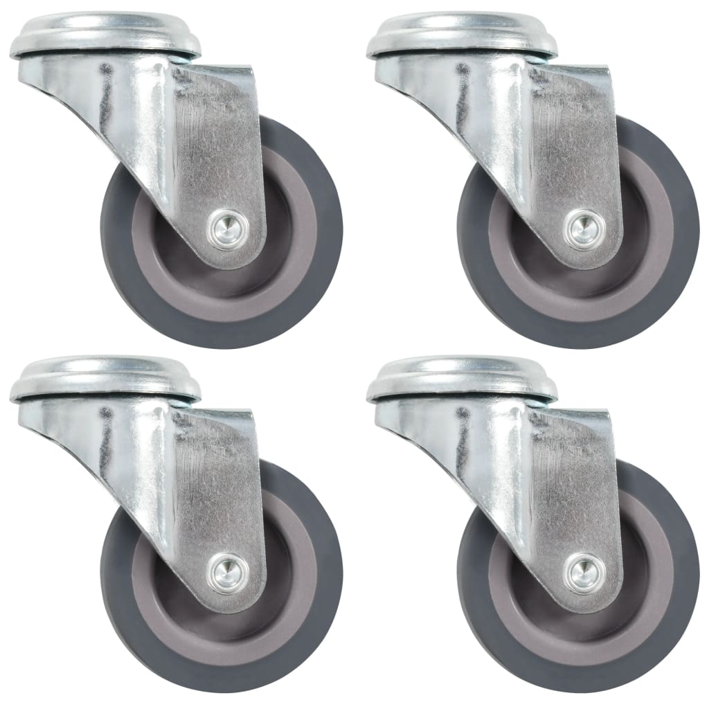 Rodas giratórias com furo 4 pcs 50 mm