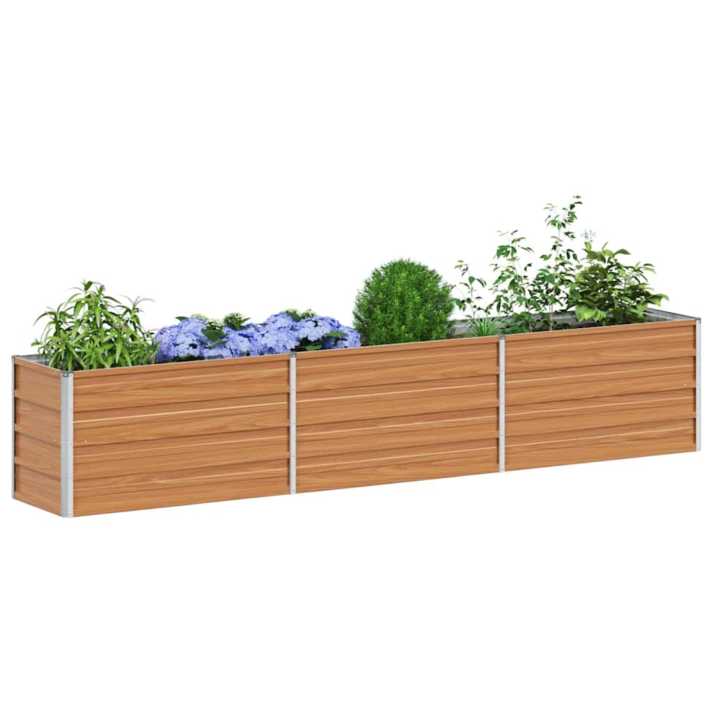 Canteiro de jardim elevado marrom claro 240 x 40 x 45 cm