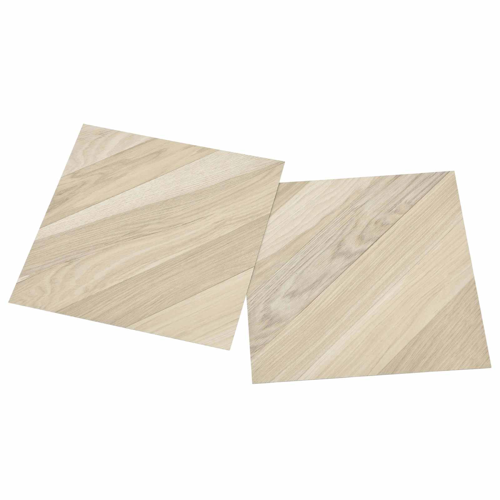 Pranchas de piso autoadesivo listrado bege 30,5 x 30,5 cm
