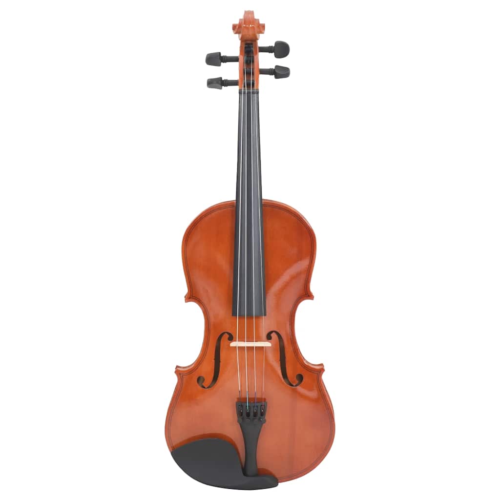 Conj completo violino c/ arco e apoio queixo madeira escura 4/4