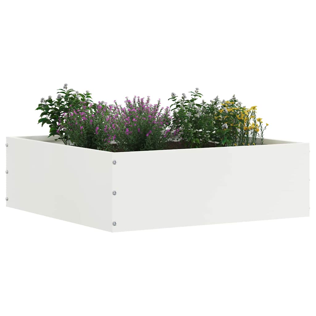 Acabamento para gramado branco 40 x 40 x 13 cm aço