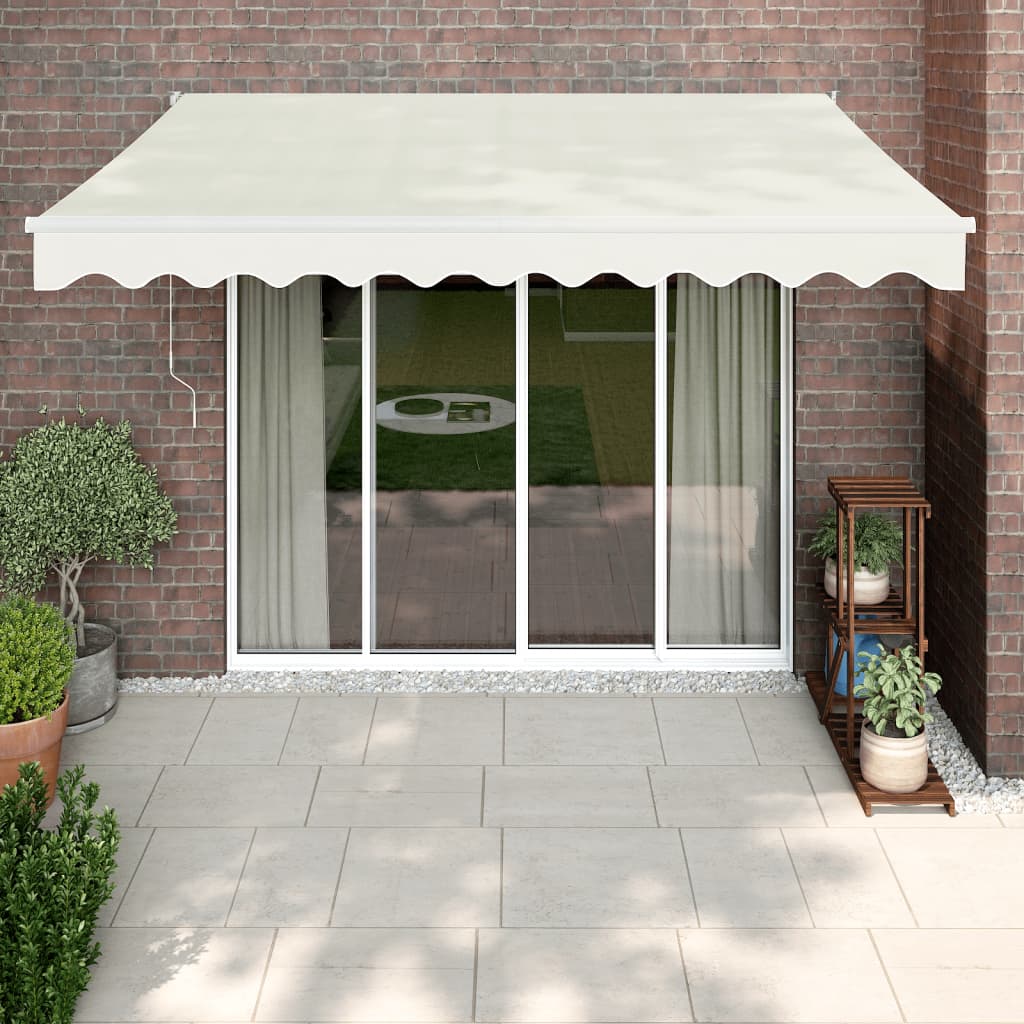 Toldo retrátil automático 3,5x2,5 m cor creme