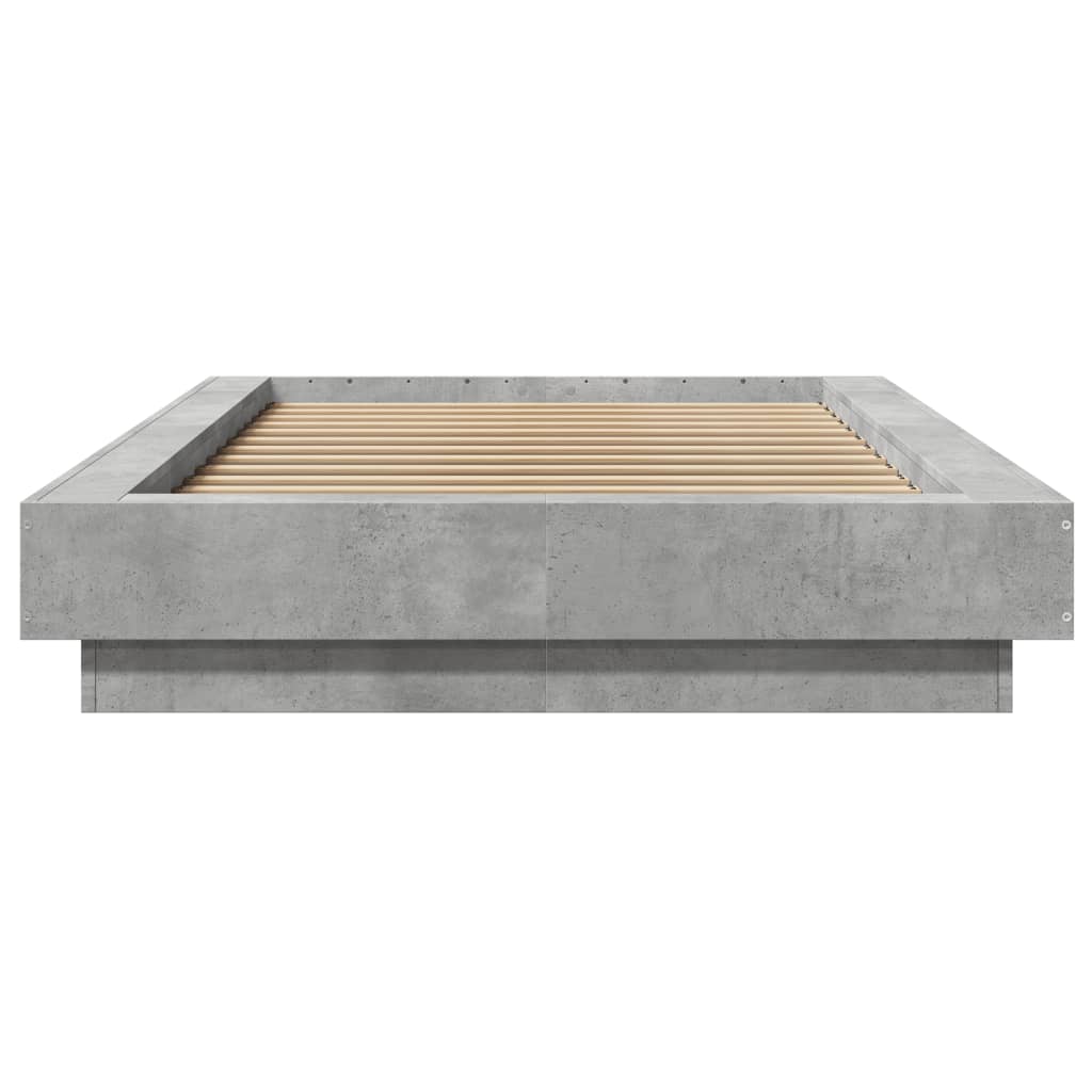 Estrutura de cama 90x190 cm derivados de madeira cinza cimento