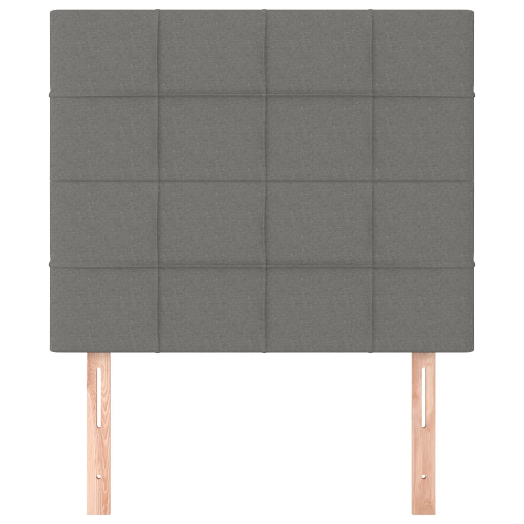 Cabeceira cinza escuro 80x5x118/128 cm tecido