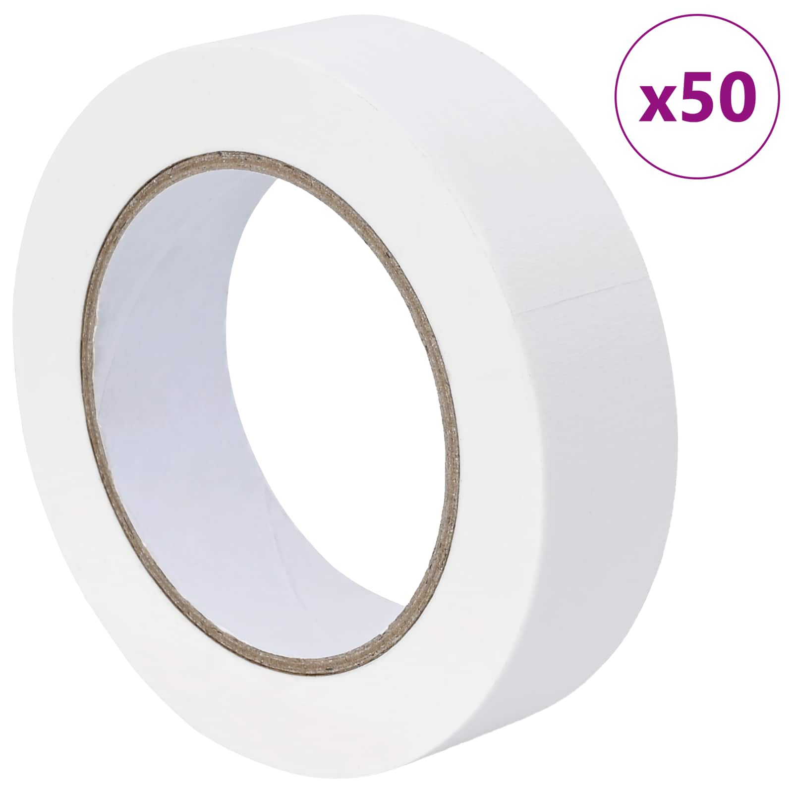 Fitas de máscara para pintores 50 unid. branco 30mm x 50m papel