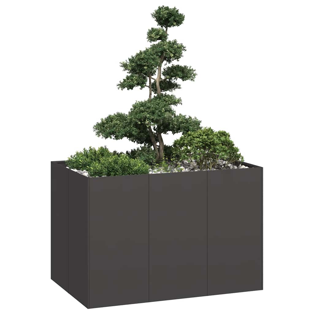 Vaso floreira 120x80x80 cm aço preto