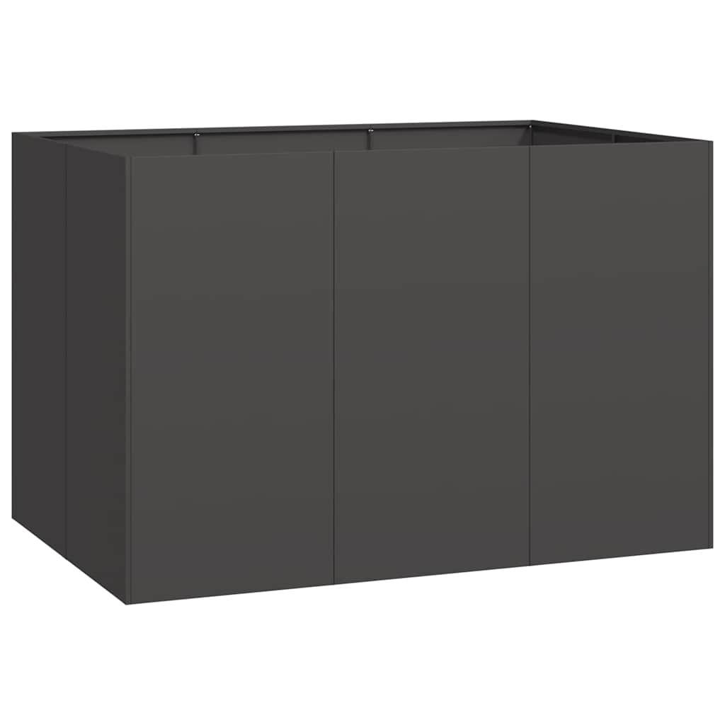 Vaso floreira 120x80x80 cm aço preto